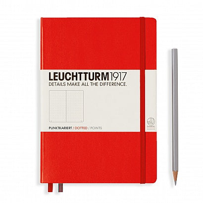 Leuchtturm A5 Hardcover Notebook - Red - Dot Grid | Atlas Stationers.