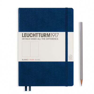 Leuchtturm A5 Hardcover Notebook - Navy - Plain | Atlas Stationers.