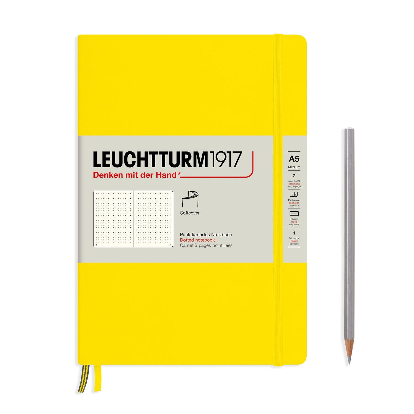 Leuchtturm A5 Softcover Notebook - Lemon - Dot Grid | Atlas Stationers.