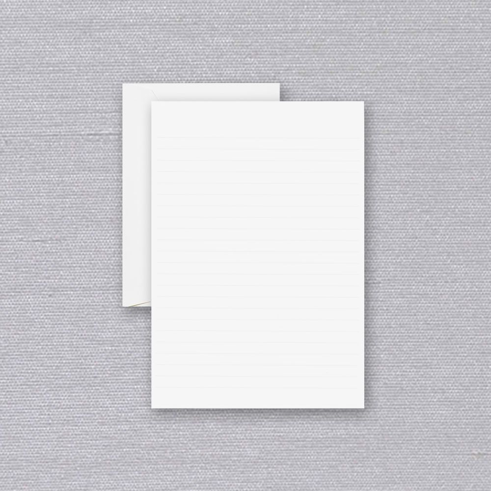 Ruled Pearl White Half Sheet | Atlas Stationers.