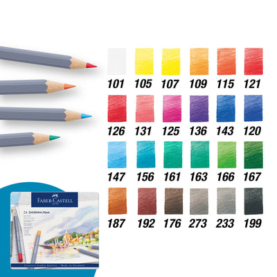 Faber-Castell Goldfaber Aqua Color Pencils - 24 pack | Atlas Stationers.